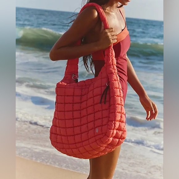FP Movement by Free People Handbags - FP Movement Quilted Carryall Bag/Coral